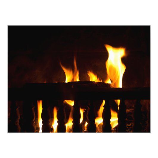 Feuerstelle auf Zuhause Fotodruck (Vorne)