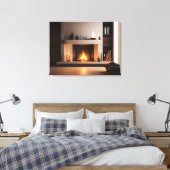 Feuerstelle auf Zuhause Leinwanddruck (Insitu (Schlafzimmer))