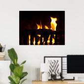 Feuerstelle auf Zuhause Poster (Heimbüro)