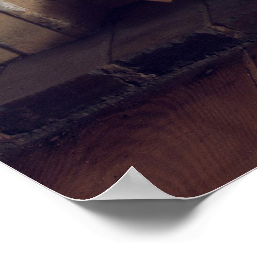 Feuerstelle auf Zuhause Poster (Ecke)