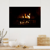Feuerstelle auf Zuhause Poster (Küche)