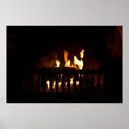 Feuerstelle auf Zuhause Poster (Vorne)