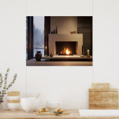 Feuerstelle auf Zuhause Poster (Küche)