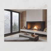 Feuerstelle auf Zuhause Postkarte (Vorderseite)