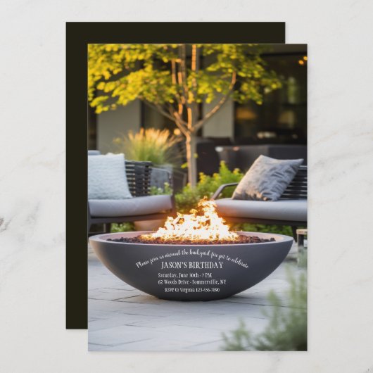 Feuerstelle Einladung (Vorne/Hinten)