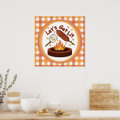 Feuerstelle „Let’s Get Lit“ – Süße Marshmallow und Poster (Küche)