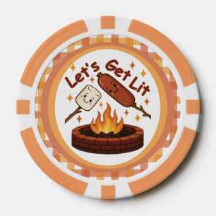 Feuerstelle „Let’s Get Lit“ – Süße Marshmallows &  Pokerchips