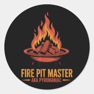 Feuerstelle Meister Pyromantie Pyrotechnik Feuerst Runder Aufkleber