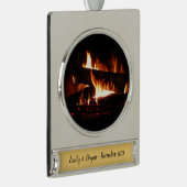 Feuerstromfotografie Banner-Ornament Silber (Rechts)