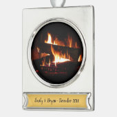 Feuerstromfotografie Banner-Ornament Silber (Links)