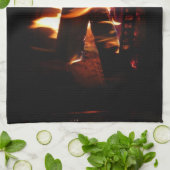 Feuerstromfotografie Geschirrtuch (Gefaltet)