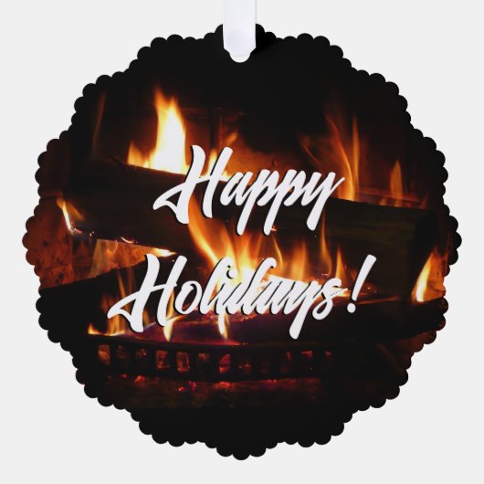 Feuerstromfotografie Ornament Karte (Vorderseite)