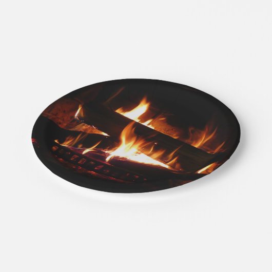 Feuerstromfotografie Pappteller (Schrägansicht)