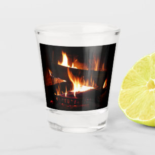 Feuerstromfotografie Schnapsglas