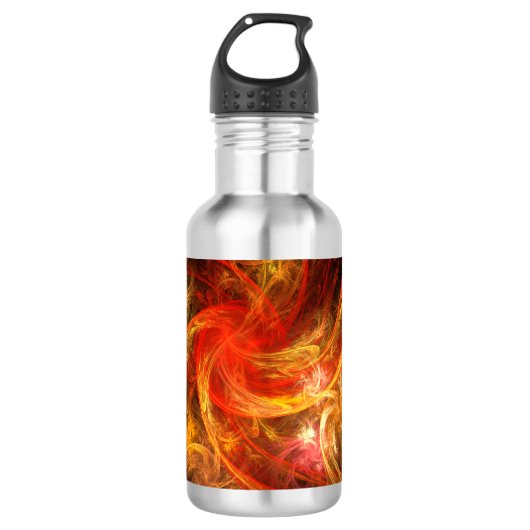 Feuersturm Abstrakt Art Flasche Trinkflasche (Vorderseite)