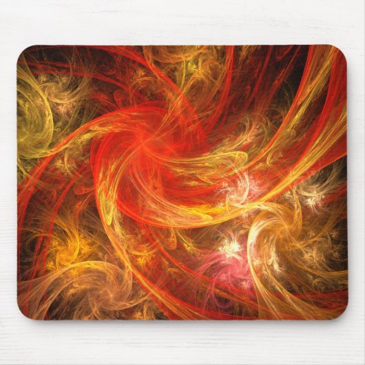 Feuersturm Abstrakt Art Mousepad (Vorne)
