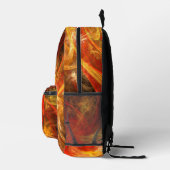 Feuersturm Abstrakte Kunst Bedruckter Rucksack (Rechts)