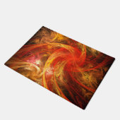 Feuersturm Abstrakte Kunst Fußmatte (Schrägansicht)