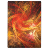 Feuersturm Abstrakte Kunst Klemmbrett (Rückseite)