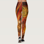 Feuersturm Abstrakte Kunst Leggings (Rückseite)