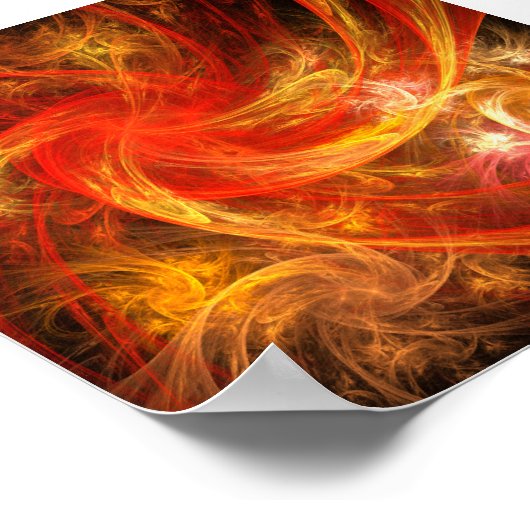 Feuersturm Abstrakte Kunst Poster (Ecke)