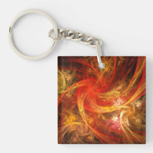 Feuersturm Abstrakte Kunst Schlüsselanhänger