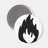 Feuersymbol Magnet (Vorderseite/Rückseite)