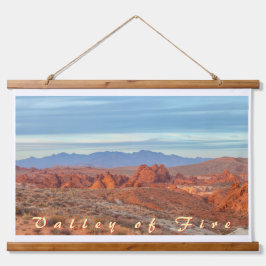 Feuertal in der Dämmerung Wandteppich Mit Holzrahmen