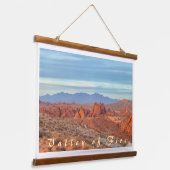 Feuertal in der Dämmerung Wandteppich Mit Holzrahmen (Gewinkelt)