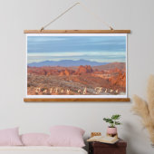 Feuertal in der Dämmerung Wandteppich Mit Holzrahmen (Schlafzimmer)