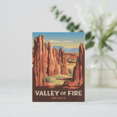 Feuertal Nevada Vintag Postkarte (Stehend Vorderseite)