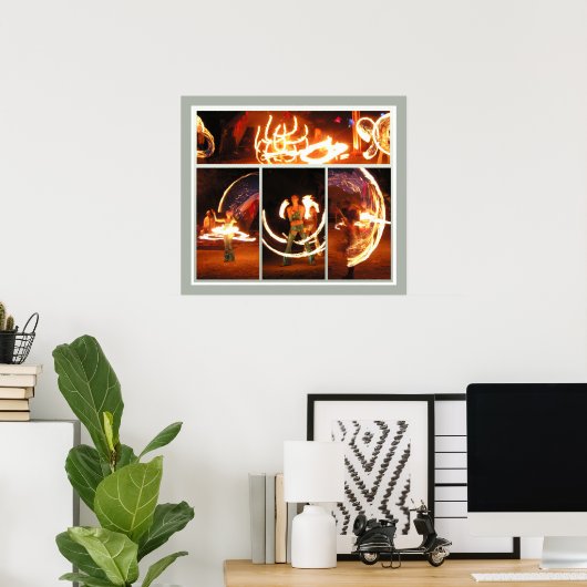 Feuertänzer-Poster Poster (Heimbüro)