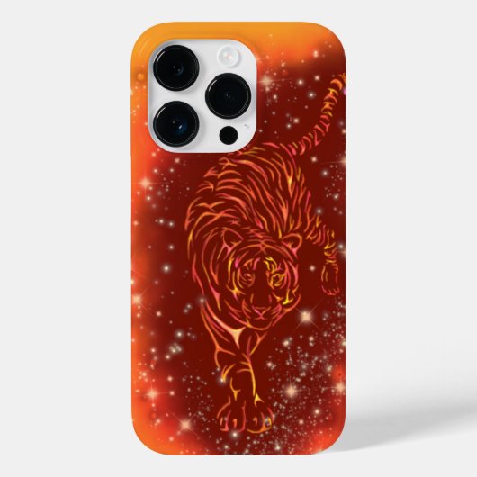Feuertiger Running iPhone Case Starry Night (Rückseite)