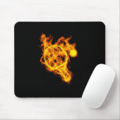 Feuertische Tennis Flammen Bat Paddel Tischtennis Mousepad (Mit Mouse)