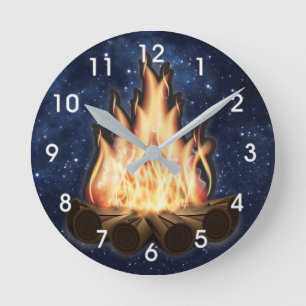 Feueruhr Runde Wanduhr