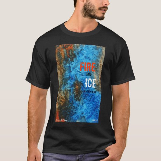 "Feuerund Eis" Watercolor-T - Shirt durch unASLEEP (Vorderseite)