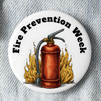 Feuerverhütungs-Wochen-Anstecknadel Button