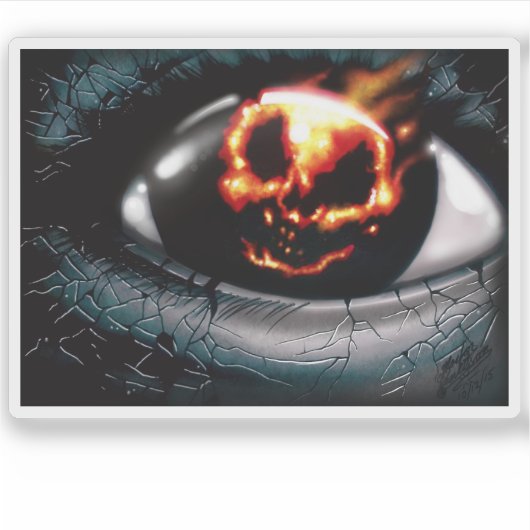 "Feuervision" Aufkleber (Vorderseite)