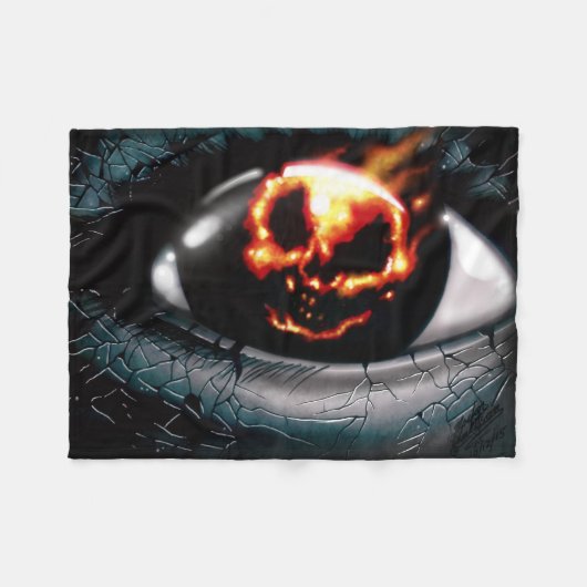 "Feuervision" Fleecedecke (Vorderseite (Horizontal))