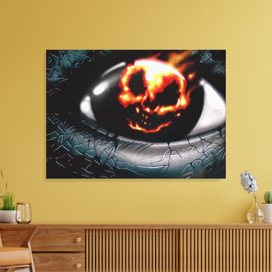 "Feuervision" Leinwanddruck (Insitu (Wohnzimmer))