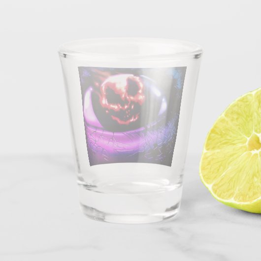 "Feuervision" Schnapsglas (Rückseite)