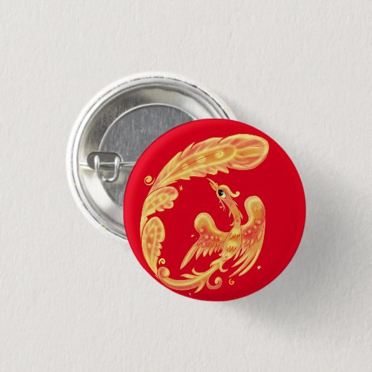 Feuervogel Button (Vorne & Hinten)