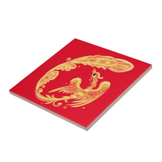 Feuervogel Fliese (Seite)