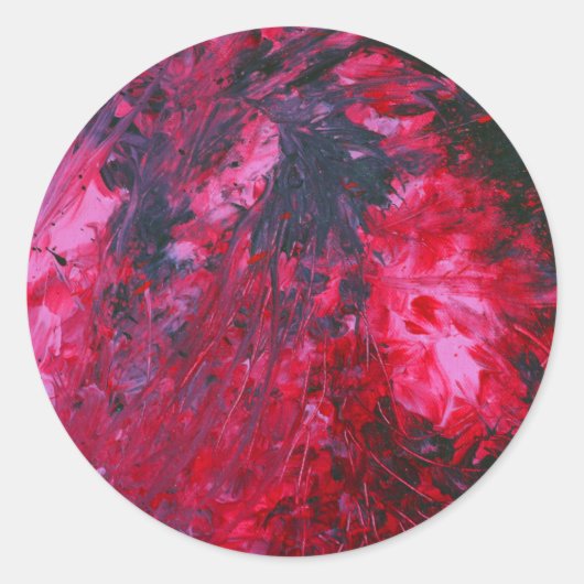 Feuervogel Runder Aufkleber (Vorderseite)