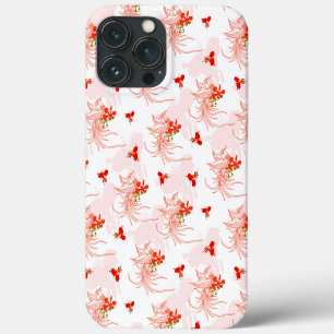 Feuervogel und Phönixblume nahtloses Muster Case-Mate iPhone Hülle