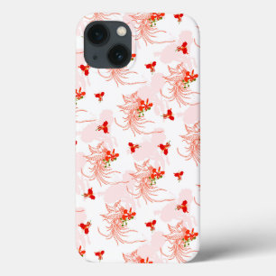 Feuervogel und Phönixblume nahtloses Muster Case-Mate iPhone Hülle