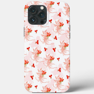 Feuervogel und Phönixblume nahtloses Muster Case-Mate iPhone Hülle