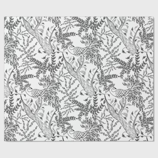 Feuervogel, Vogel Geschenkpapier (Flach)