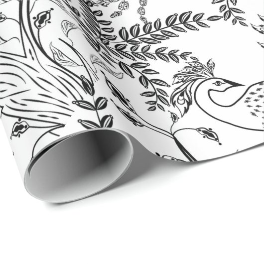 Feuervogel, Vogel Geschenkpapier (Rolleneckpunkt)