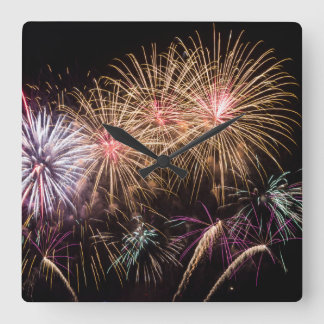 Feuerwache Quadratische Wanduhr